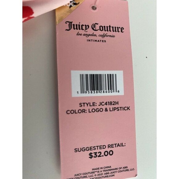 Juicy Couture Standout Straps Bra 40C Logo And Lipstick JC4182H Pink NWT $32 - Picture 3 of 8